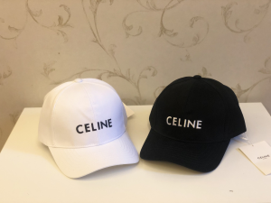 Luxury Womens Hats Celine Baseball Cap Hat in White Cotton A144PP80 AA161429