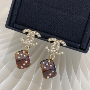 Chanel Earrings Chanel Crystal CC Dice Earrings 