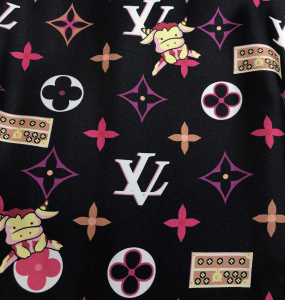 Luxury Womens Clothing Louis Vuitton Monogram Silk Black Dress SML A40PP980 AA161593