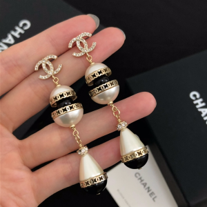 Chanel Earrings Chanel Crystal CC Drop Earrings 