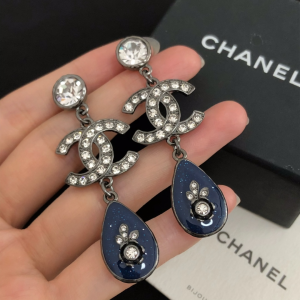 Chanel Earrings Chanel Crystal CC Drop Earrings 
