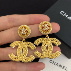 Chanel Earrings Chanel Crystals CC Logo Earrings 