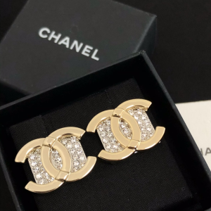 Luxury Womens Jewelry Chanel Earring Chanel Gold CC Diamonds Earring A39PP140 AA161566