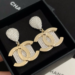 Luxury Womens Jewelry Chanel Earring Chanel Gold CC Diamonds Earring A39PP160 AA161567