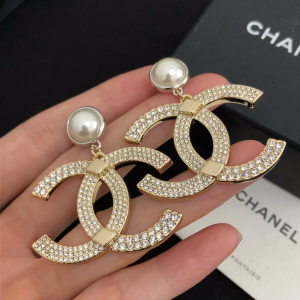 Chanel Earrings Chanel Large Crystal CC Earrings 