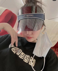 Luxury Womens Hat Dior Diorclub V1U Visor in Blue A144PP280 AA161945