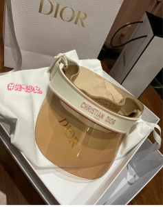 Luxury Womens Hat Dior Diorclub V1U Visor in Nude A144PP280 AA161943