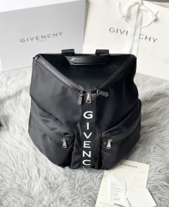 Givenchy Mens Spectre Logo Tape Nylon Backpack Black Givenchy Mens Spectre Logo Tape Nylon Backpack Black