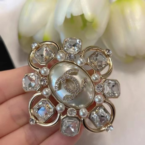 Chanel Brooch Chanel Crystal and Pearls Brooch 
