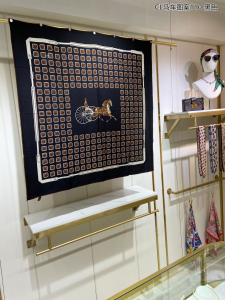 Celine Triomphe Silk Scarf Black 