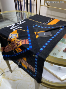 Luxury Womens Scarf Fendi Black Silk Scarf 110x200CM A151PP260 AA161975