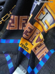 Luxury Womens Scarf Fendi Black Silk Scarf 110x200CM A151PP260 AA161975