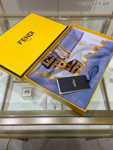 Luxury Womens Scarf Fendi Blue Silk Scarf 110x200CM A151PP260 AA161976