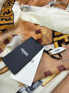 Luxury Womens Scarf Fendi White Silk Scarf 110x200CM A151PP260 AA161974