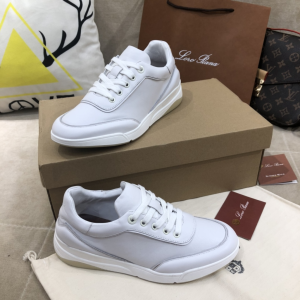 Loro Piana Play White Leather Sneakers 