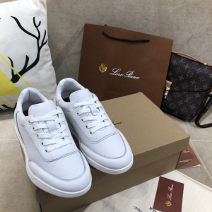 Luxury Womens Shoes Loro Piana Play White Leather Sneaker 35 To 40 A151PP520 AA162004