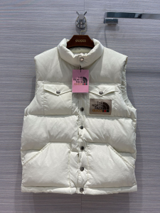 The North Face x Gucci Nylon Puffy Down Vest White The North Face x Gucci Nylon Puffy Down Vest White
