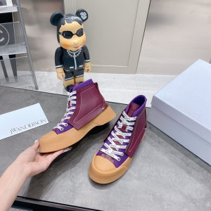 JW Anderson Panelled High Top Sneakers Boot Purple JW Anderson Panelled High Top Sneakers Boot Purple