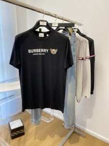 Burberry Black Cotton T Shirt 