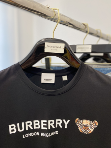 Luxury Mens Clothing Burberry Black Cotton T Shirt M To XXXL A227PP180 AA162440