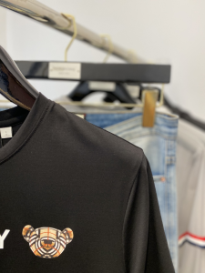 Luxury Mens Clothing Burberry Black Cotton T Shirt M To XXXL A227PP180 AA162440