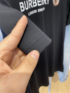 Luxury Mens Clothing Burberry Black Cotton T Shirt M To XXXL A227PP180 AA162440