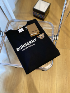 Luxury Mens Clothing Burberry Black Cotton T Shirt M To XXXL A227PP180 AA162440