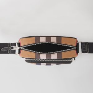 Luxury Mens Handbags Burberry Check Cotton Crossbody Bag 22x8x14CM A197PP480 AA162304