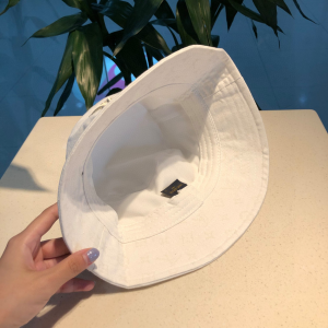 Luxury Womens Hats Louis Vuitton LV White Cotton Bucket Cap Hat A190PP90 AA162276