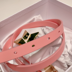 Luxury Womens Belts Dior Teddy D Belt in Pink Smooth Calfskin 15MM A28PP240 AA162489