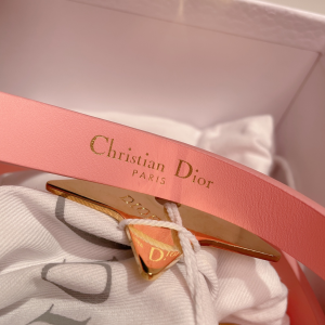 Luxury Womens Belts Dior Teddy D Belt in Pink Smooth Calfskin 15MM A28PP240 AA162489