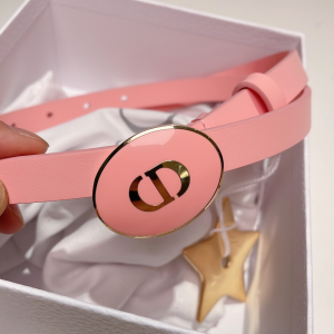 Luxury Womens Belts Dior Teddy D Belt in Pink Smooth Calfskin 15MM A28PP240 AA162489