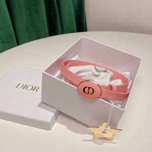 Luxury Womens Belts Dior Teddy D Belt in Pink Smooth Calfskin 15MM A28PP240 AA162489