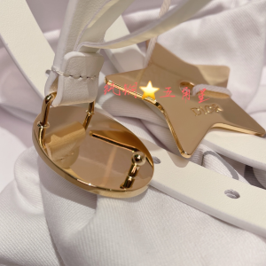 Luxury Womens Belts Dior Teddy D Belt in White Smooth Calfskin 15MM A28PP240 AA162490