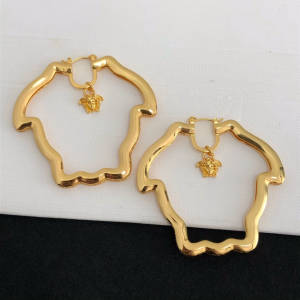 Luxury Womens Jewelry Versace Medusa Curve Earrings A39PP130 AA162503