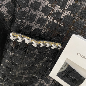 Luxury Womens Clothing Chanel Classic Black Tweed Jacket SML A154PP780 AA163265