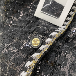 Luxury Womens Clothing Chanel Classic Black Tweed Jacket SML A154PP780 AA163265