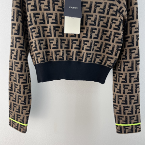 Luxury Womens Clothing Fendi Printed FF Logo Jumper Sweater SML A154PP580 AA163268
