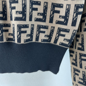 Luxury Womens Clothing Fendi Printed FF Logo Jumper Sweater SML A154PP580 AA163268