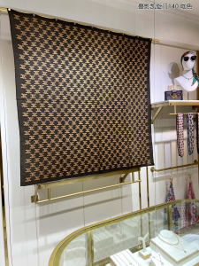 Celine Brown Triomphe Silk Scarf 