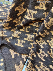 Luxury Womens Scarf Celine Brown Triomphe Silk Scarf 140x140CM A151PP250 AA162925