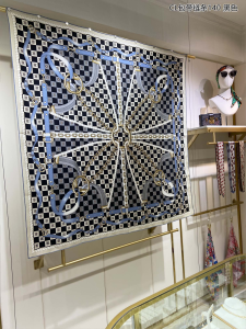 Celine Triomphe Silk Scarf Black 