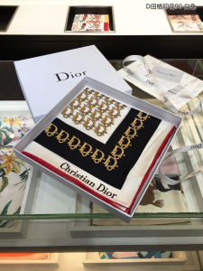 Luxury Womens Scarf Dior Monogram Silk Scarf in White 90x90CM A151PP200 AA162940