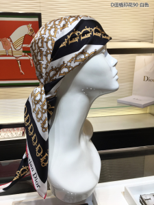 Luxury Womens Scarf Dior Monogram Silk Scarf in White 90x90CM A151PP200 AA162940