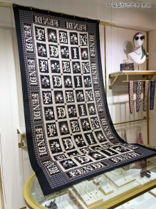 Fendi Black Silk Scarf 