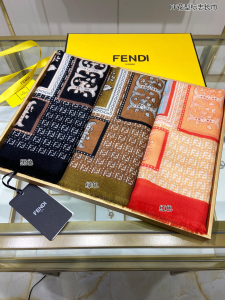 Luxury Womens Scarf Fendi Black Silk Scarf 110x200CM A151PP260 AA162928
