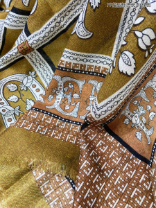 Luxury Womens Scarf Fendi Green Silk Scarf 110x200CM A151PP260 AA162927