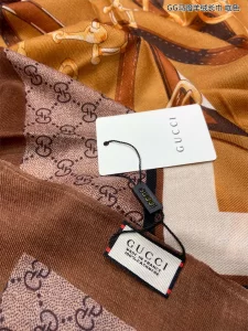 Luxury Womens Scarf Gucci GG Jacquard Silk Scarf in Brown 110x200CM A151PP260 AA162964
