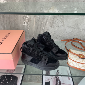 Acne Studios Buxeda Suede Trimmed Leather High Top Sneakers Boot Black Acne Studios Buxeda Suede Trimmed Leather High Top Sneakers Boot Black