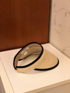 Luxury Womens Hat Celine Straw Visor Hat in Beige A190PP85 AA163339